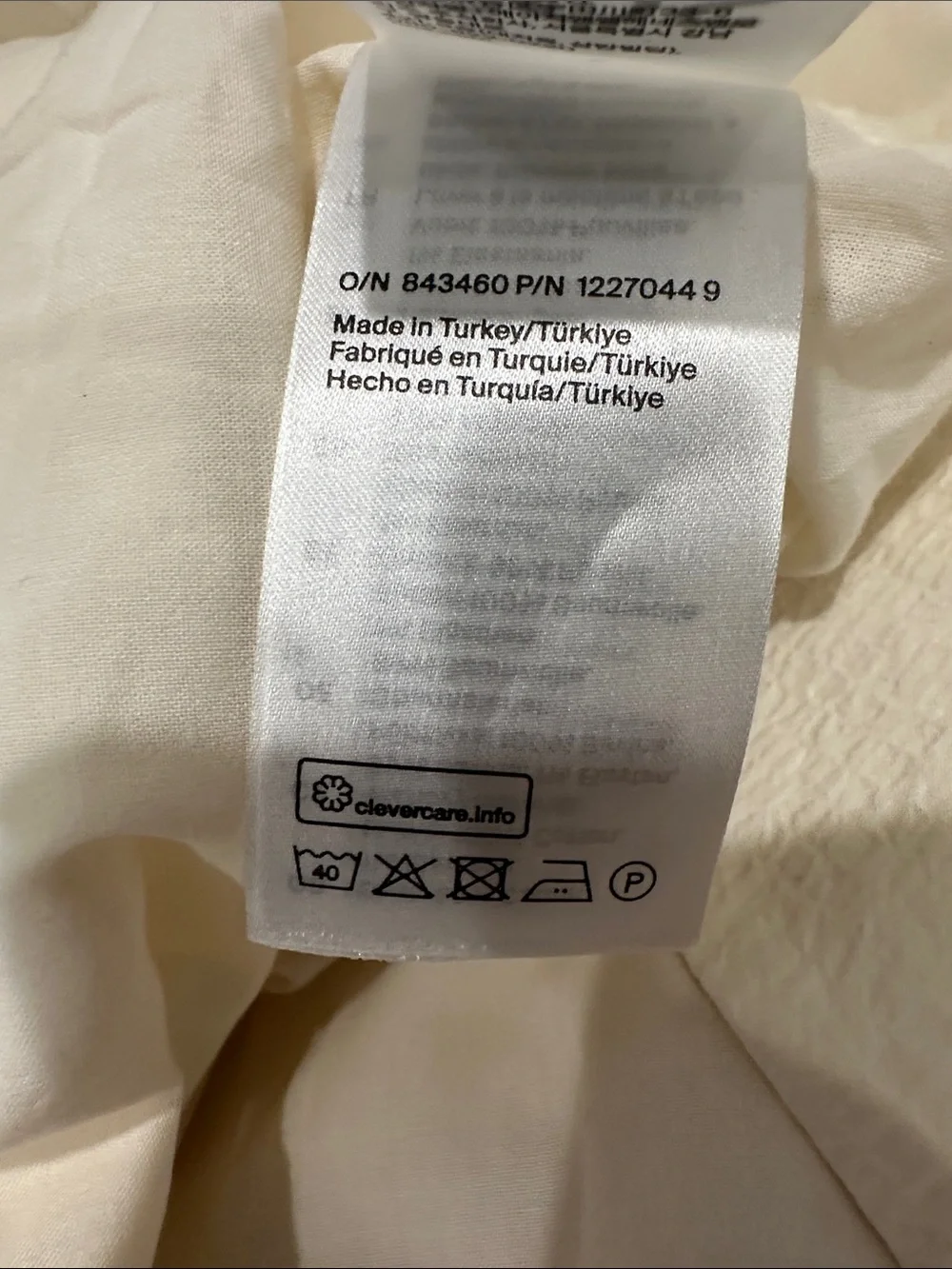 COS A-Line Sleeveless Mini Dress cream off white size 10 Lagenlook quiet luxury